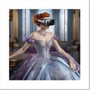 Baroque Lady VR Gamer Posters and Art